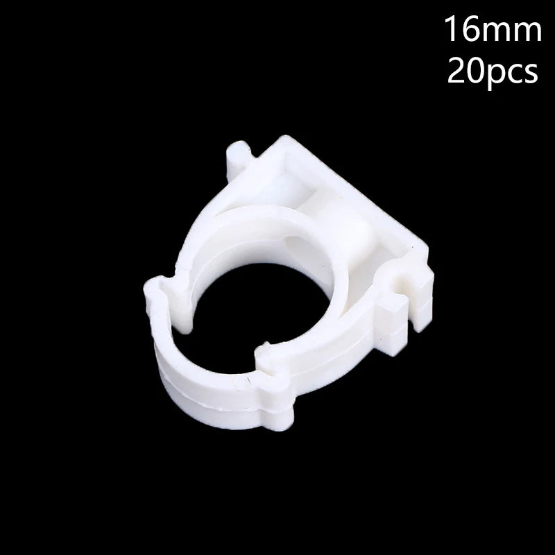 20-Pack PPR Plastic Pipe Clamp Holders with Cover | 16–32mm Pipe Clamp Holders QXL A
