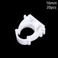 20-Pack PPR Plastic Pipe Clamp Holders with Cover | 16–32mm Pipe Clamp Holders QXL A