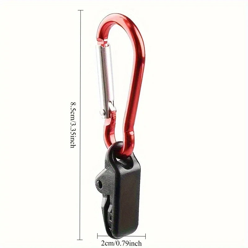 Heavy-Duty Tarp Clips with Carabiner | Windproof Awning Clamps Tarp Clamp Set QXL