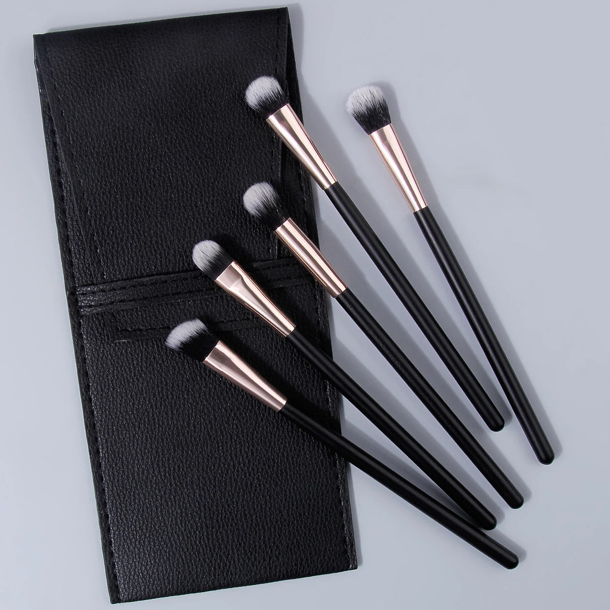 KOSSHOW 6-Piece Eyeshadow Brush Set | Wood Handle & Storage Bag Eye Makeup Brush Set QXL