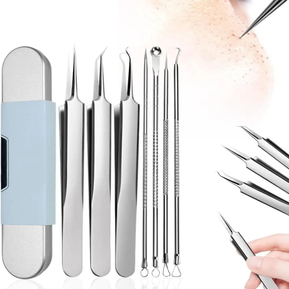 Stainless Steel Blackhead Extractor Tool Kit | Anti-Slip Blackhead Extractor Kit QXL Default Title