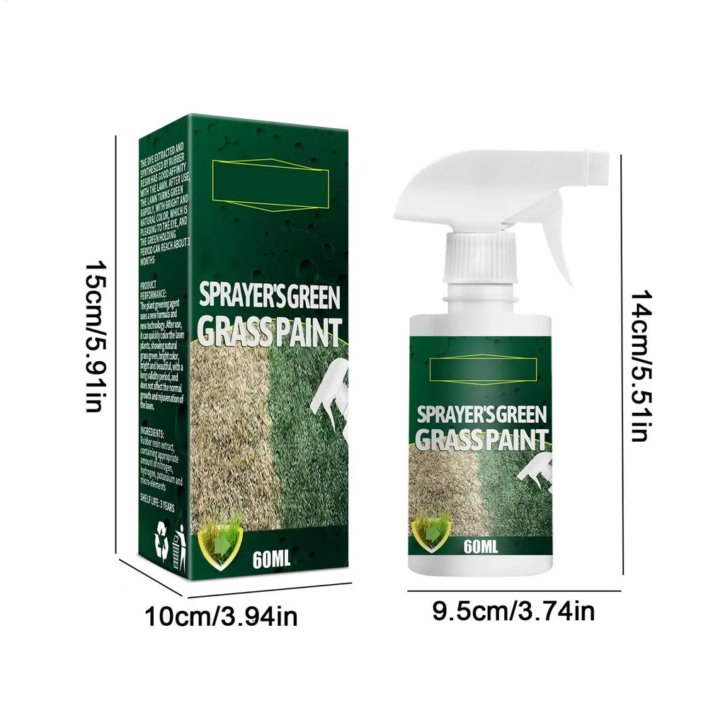 60ml Lawn Green Spray Paint | Pet-Safe Turf Dye Lawn Turf Dye Spray QXL