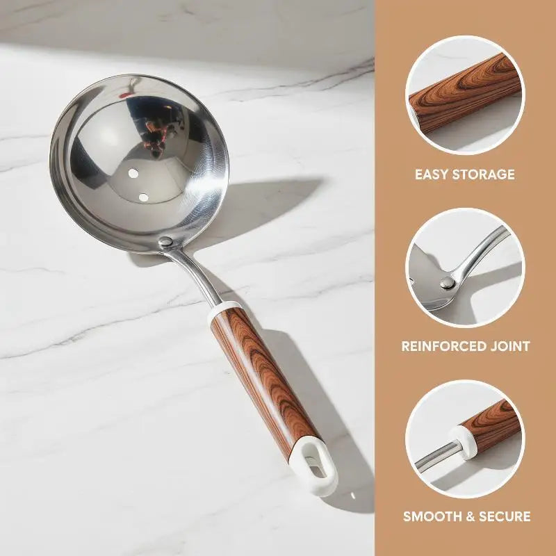 Stainless Steel Mesh Oil Skimmer & Colander Spoon 12–18" Mesh Colander Spoon QXL