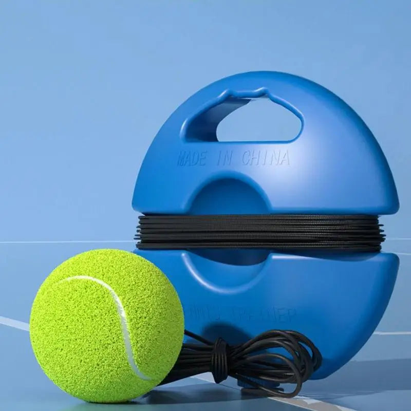 Tennis Trainer Rebound Base with Elastic Rope – Solo Practice Tennis Training Aid QXL