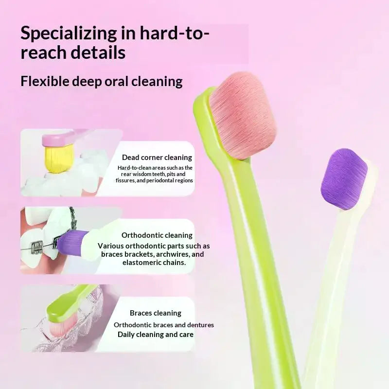 Small Head Toothbrush | Compact Interdental Brush for Braces Interdental Toothbrush QXL