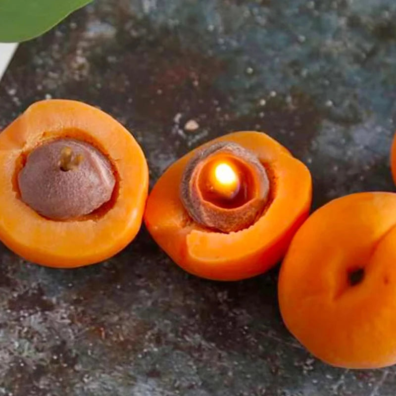 3D Apricot Silicone Mold for Candles, Soap, Resin & Clay Silicone Craft Mold QXL
