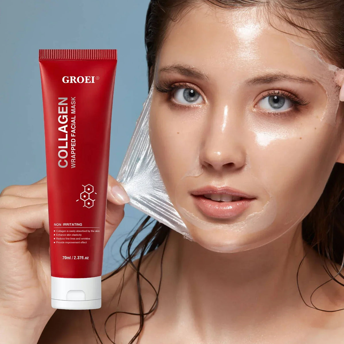 Korean Collagen Peel-Off Mask – Hydrating & Firming Gel Peel-Off Face Mask QXL