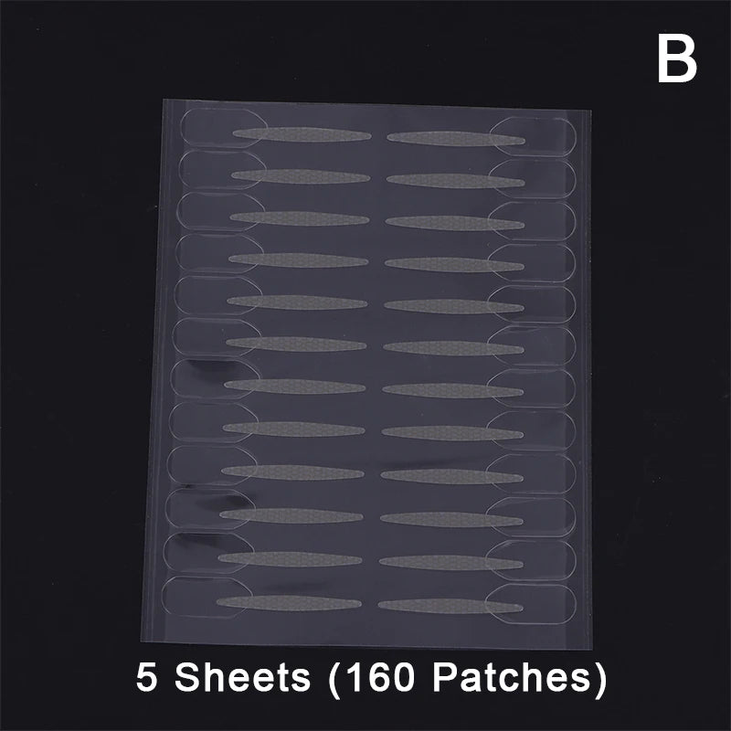 YOVIP Double Eyelid Tape with Handle | 96–320 Invisible Patches Eyelid Tape Stickers QXL 5 sheets B