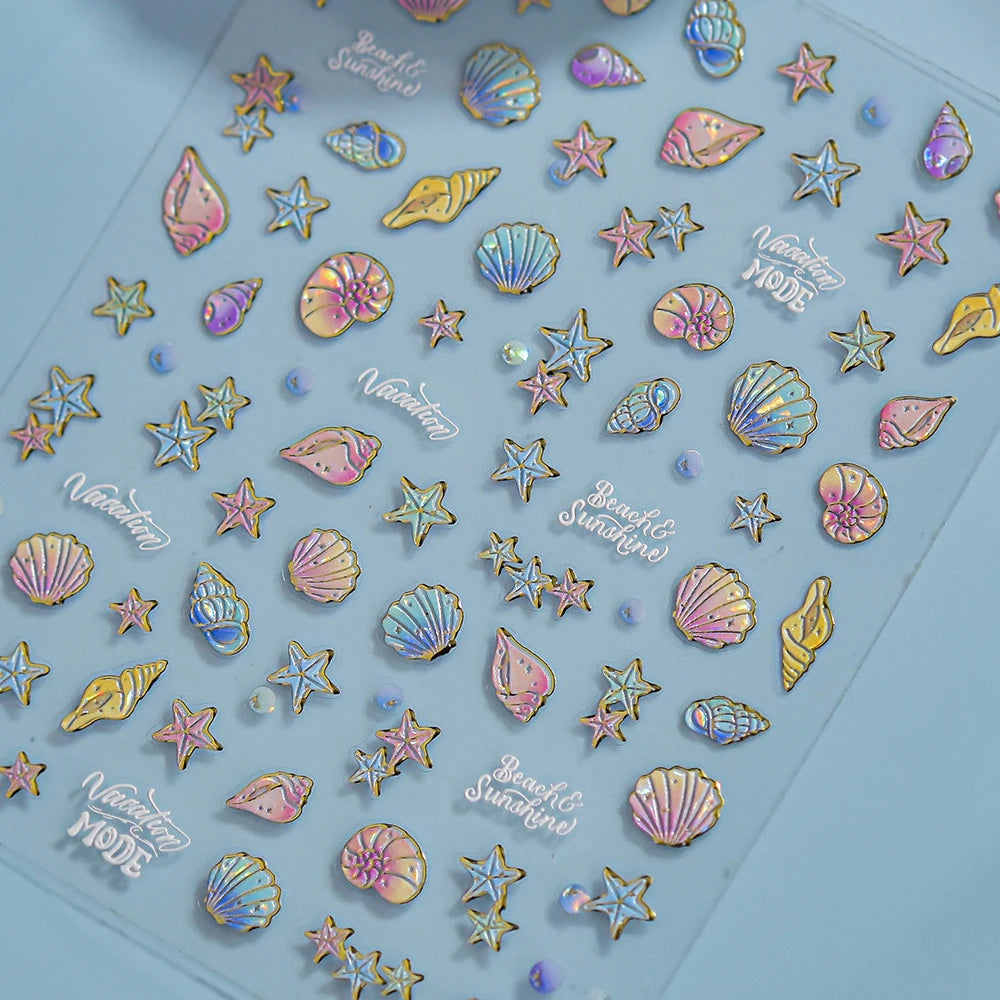 5D Ocean Nail Art Stickers – Fish, Dolphin & Seahorse Decals Nail Art Stickers QXL