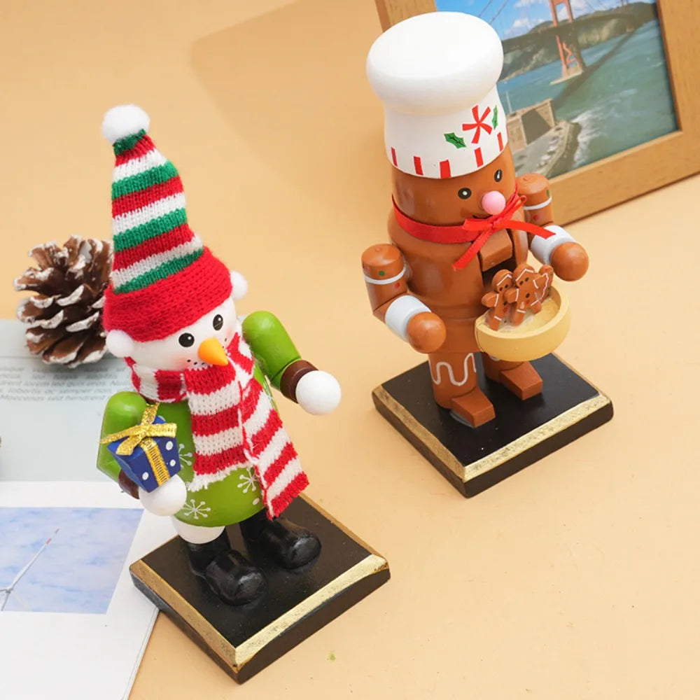 4-Pack Wooden Christmas Nutcracker Soldier Figurines 16cm Christmas Figurine Set QXL