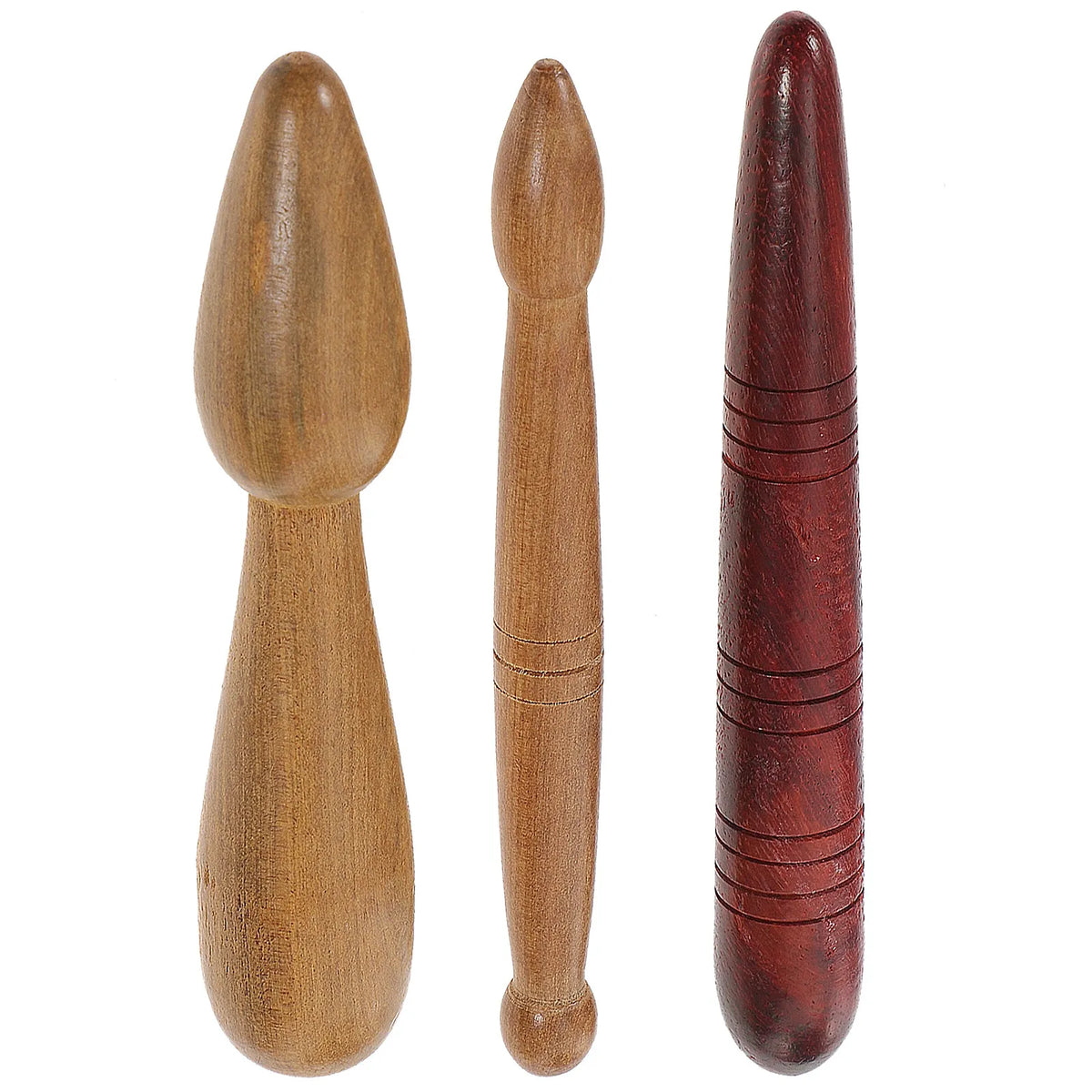 3-Pack Wooden Acupoint Massage Sticks | Body & Foot Roller Acupoint Massage Stick QXL Default Title