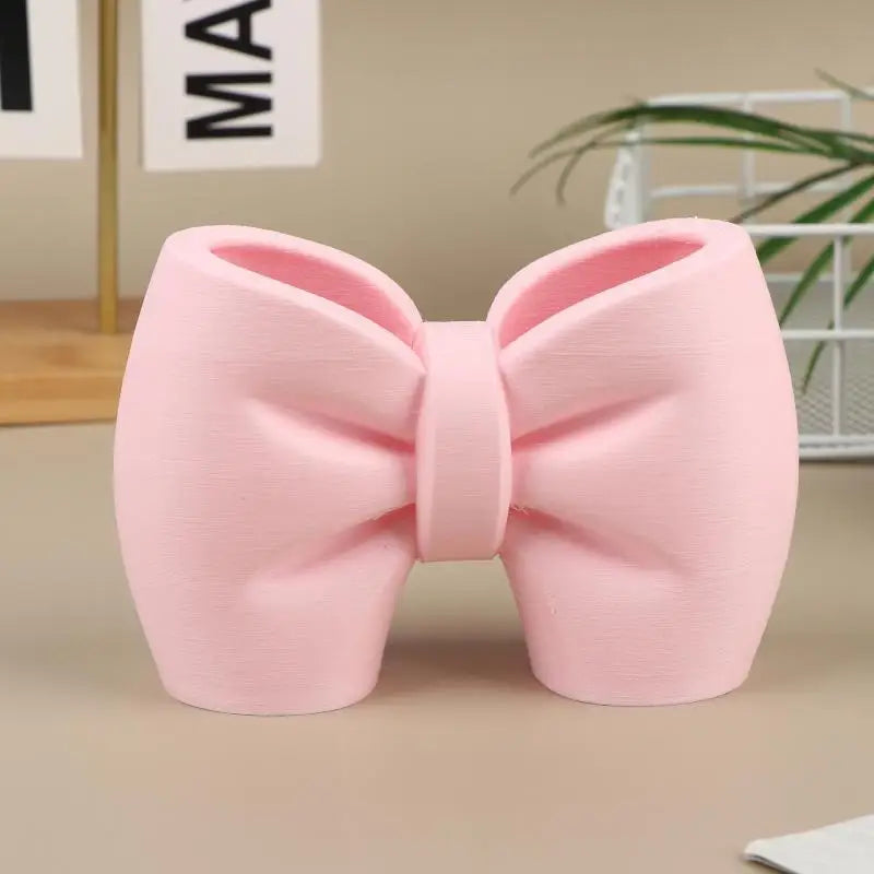 Bow-Shaped Toothbrush & Toothpaste Holder | Bathroom Organizer Toothbrush Holder QXL Pink