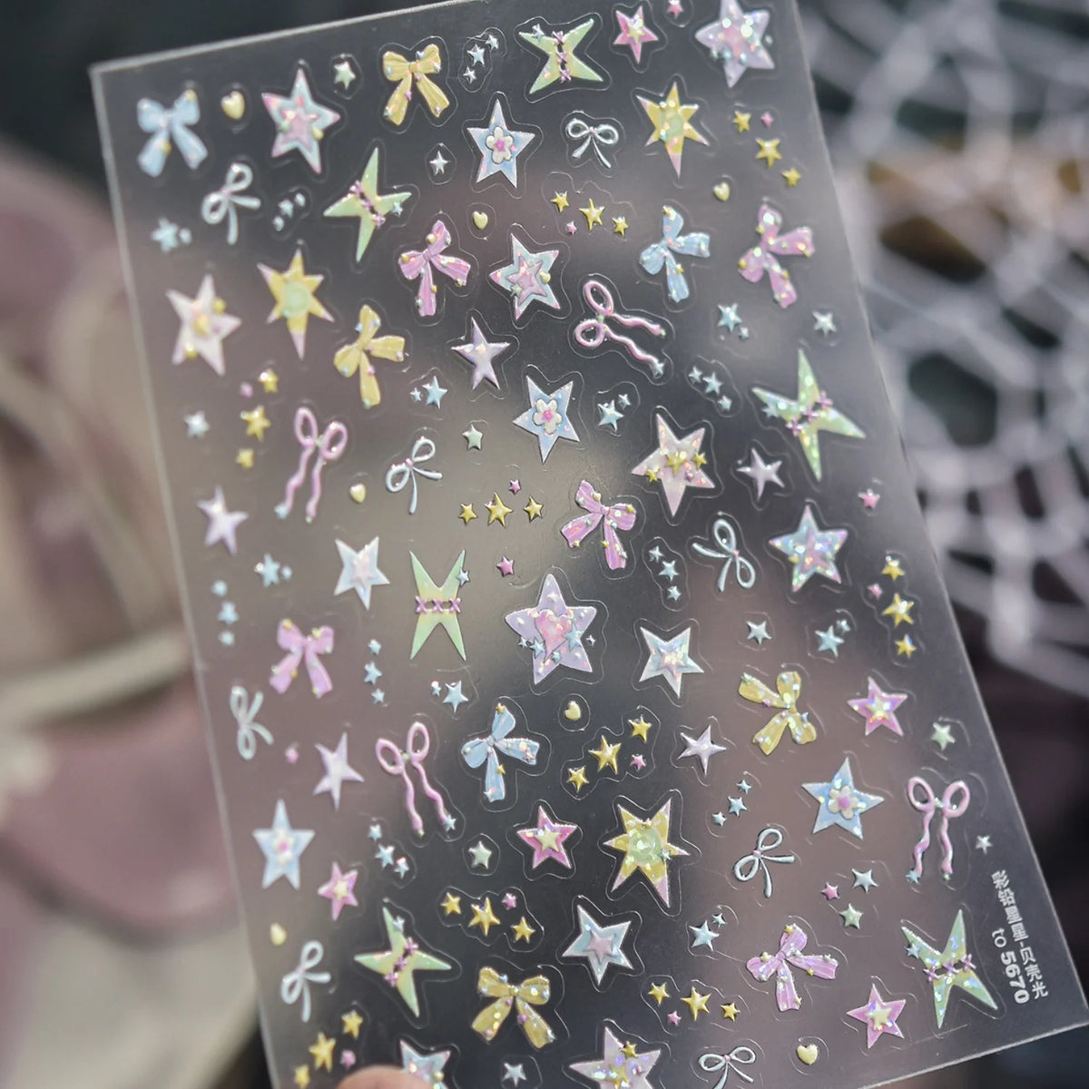 5D Nail Stickers Gold Silver Water Ripple Rhinestone Decals Nail Art Stickers QXL to5670