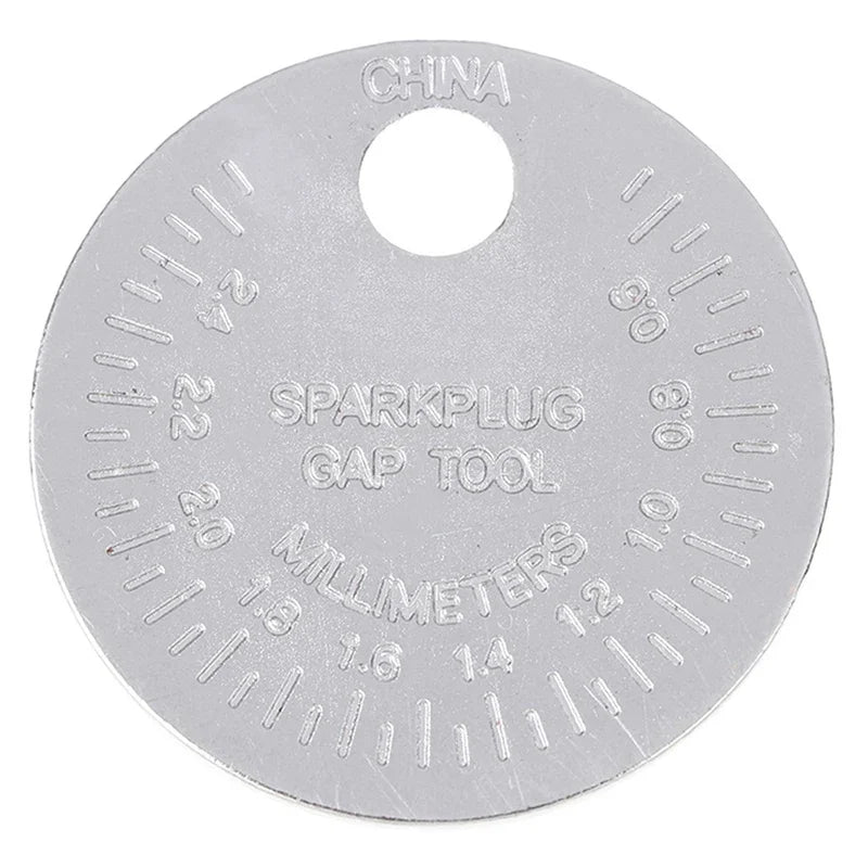 Coin-Type Spark Plug Gap Gauge Tool | 0.6–2.4mm Feeler Gage Spark Plug Gap Gauge QXL