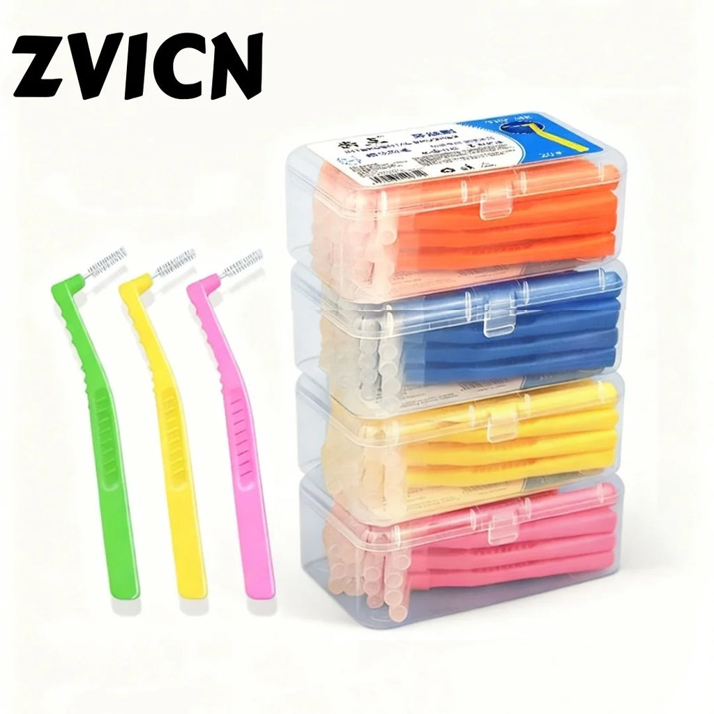 20-Pack L-Shaped Interdental Brushes for Braces | Soft Bristle Interdental Brush QXL