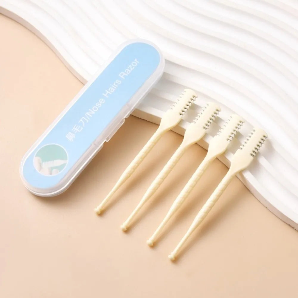 Manual Nose Hair Trimmer | Washable Double Head Nasal Razor Nose Hair Trimmer QXL 4pcs boxed