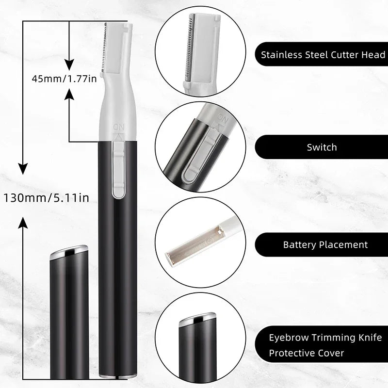 Mini Electric Eyebrow Trimmer & Facial Hair Remover Shaver Electric Hair Trimmer QXL