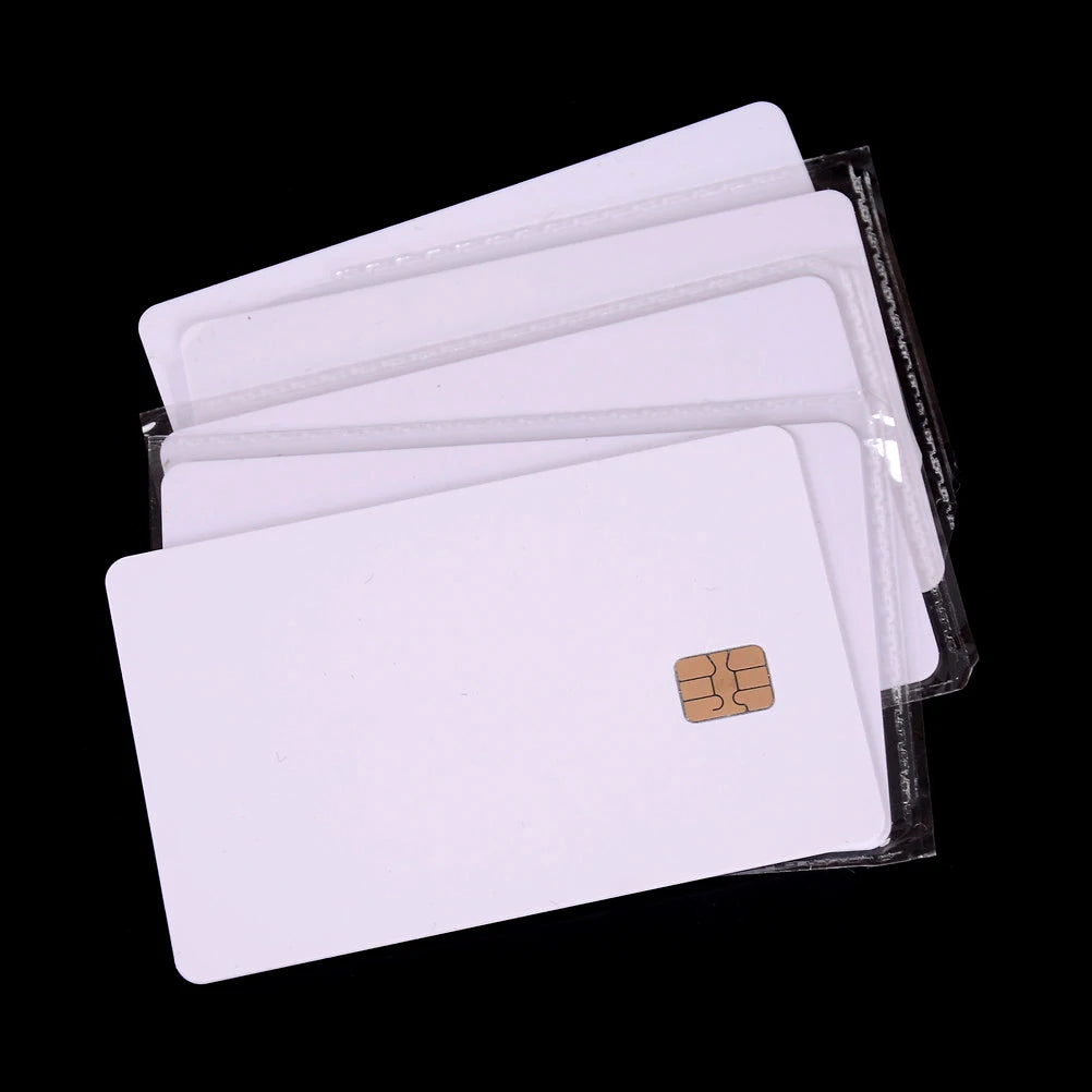 5-Pack SLE4442 Blank Smart Contact IC Cards | ISO PVC Contact IC Smart Card QXL