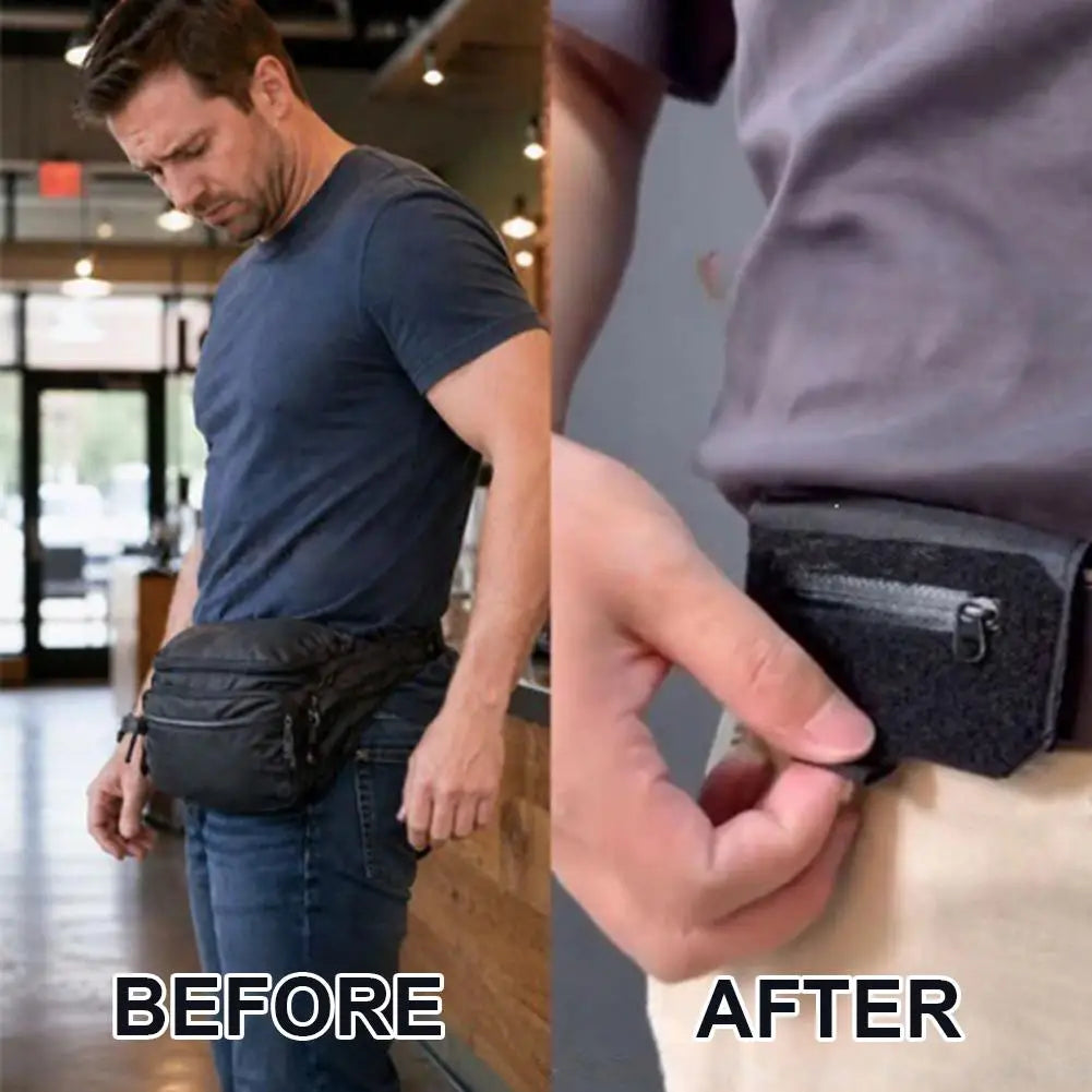 Slim Hidden Belt Wallet | Travel Cash, Card & Passport Pouch Travel Belt Wallet QXL