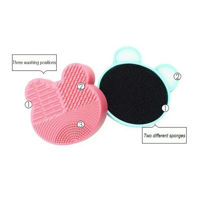 2-in-1 Silicone Makeup Brush Cleaner & Dry Powder Remover Makeup Brush Cleaner QXL