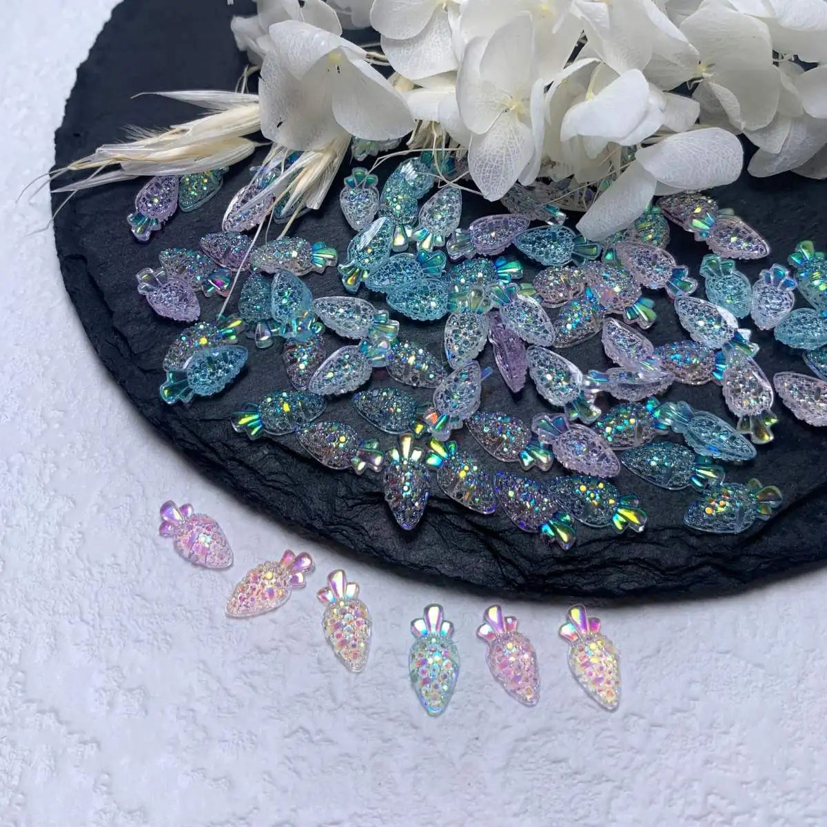 10-Pack 3D Resin Star Nail Art Charms | Kawaii Rhinestones DIY Nail Art Charms QXL 10pcs
