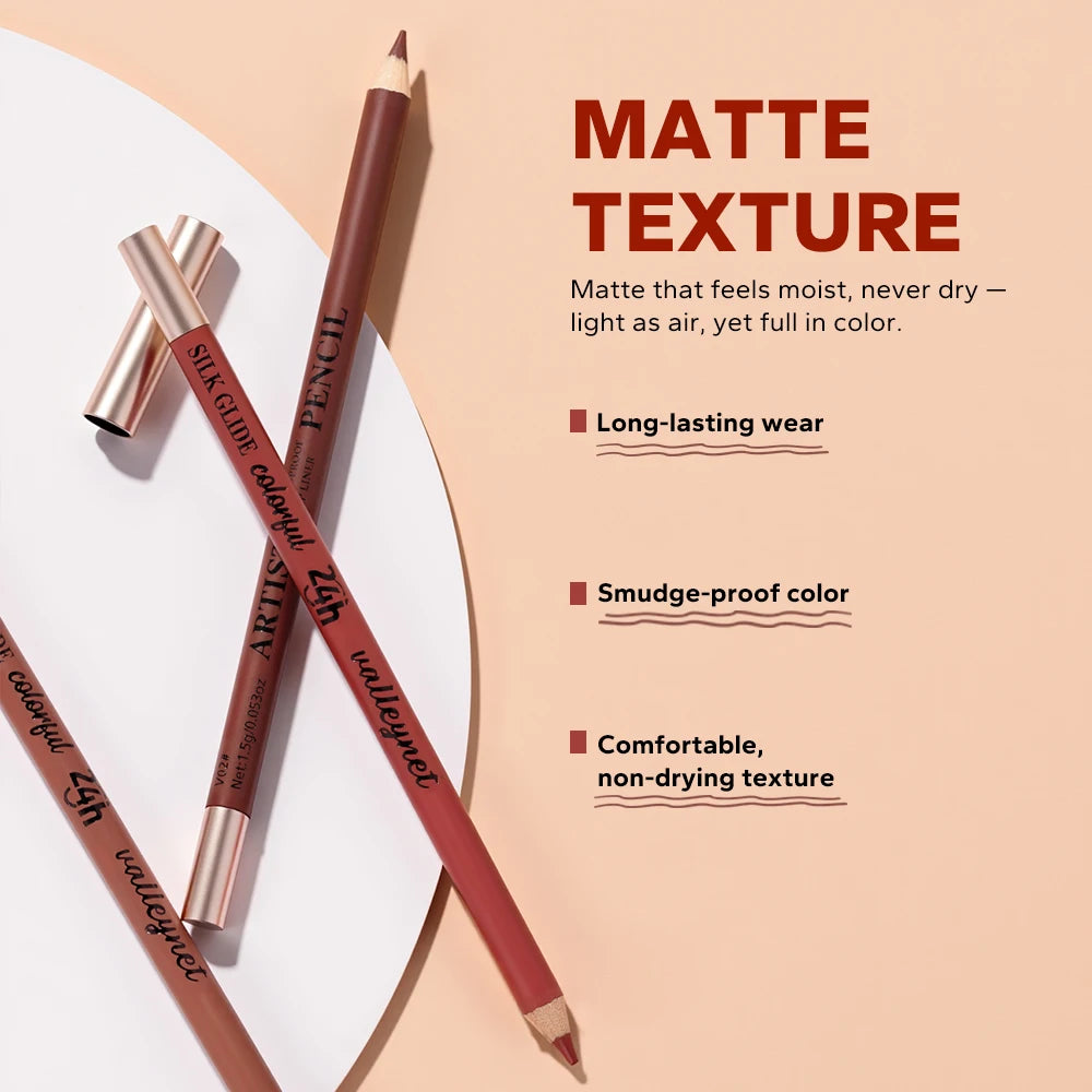 Beauty Glazed Matte Lip Liner & Moisturizing Lipstick Set 2 Pcs Lip Liner & Lipstick Set QXL