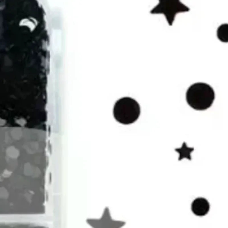 6-Grid Black Nail Art Glitter Sequins – Star Heart Circle Nail Art Sequins QXL Default Title