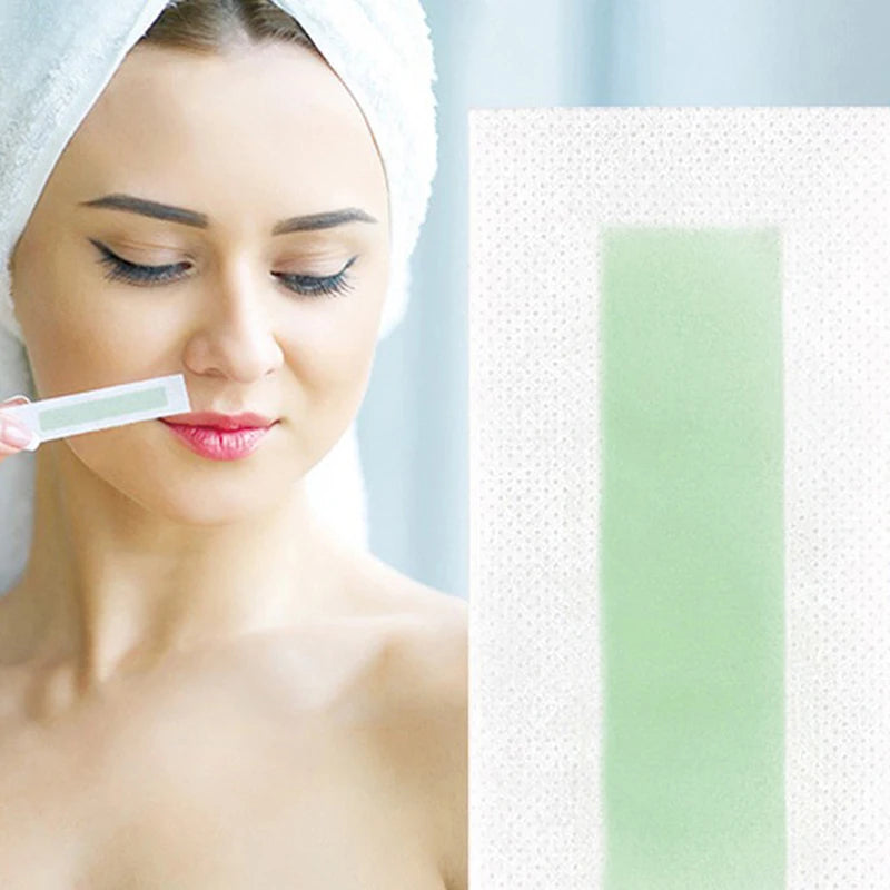 12/24-Pack Facial Wax Strips | Lip, Chin & Eyebrow Hair Removal Facial Wax Strips QXL