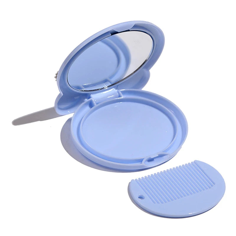 Cartoon Mini Comb with Mirror | Portable Kids Folding Comb Mini Folding Comb QXL random