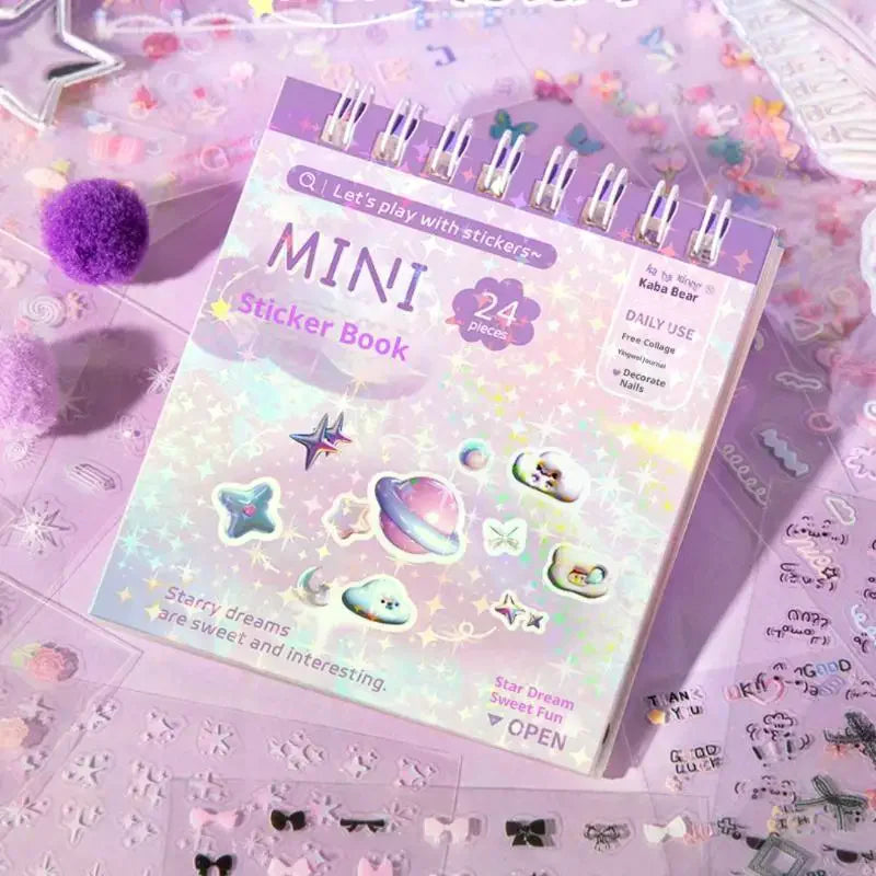 Kawaii Craft Sticker Book 24pcs | DIY Scrapbooking & Planner Craft Sticker Book QXL