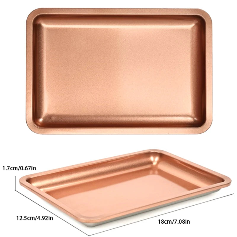Stainless Steel Nail Art Tray | Polish & False Nail Organizer Nail Art Storage Tray QXL