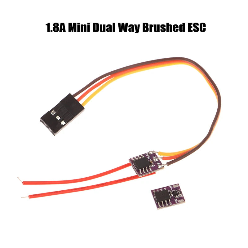1S 1.8A Dual-Way Brushed ESC for RC Car, Drone & Airplane Brushed ESC Controller QXL