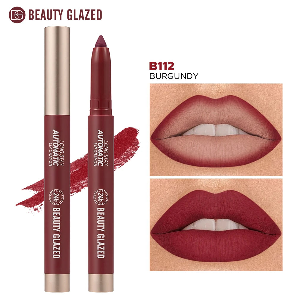 Beauty Glazed 12-Color Long-Wear Automatic Lip Crayon Automatic Lip Crayon QXL 112