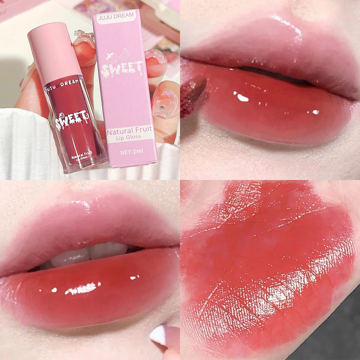 Velvet Mist Lip Oil – 3 Colors | Hydrating & Non-Sticky Lip Oil Gloss QXL 01