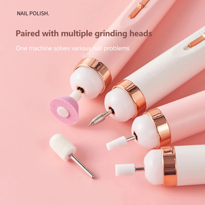 Electric 5-in-1 Nail Drill Set | Manicure Machine & Built-in Light Electric Nail Drill QXL