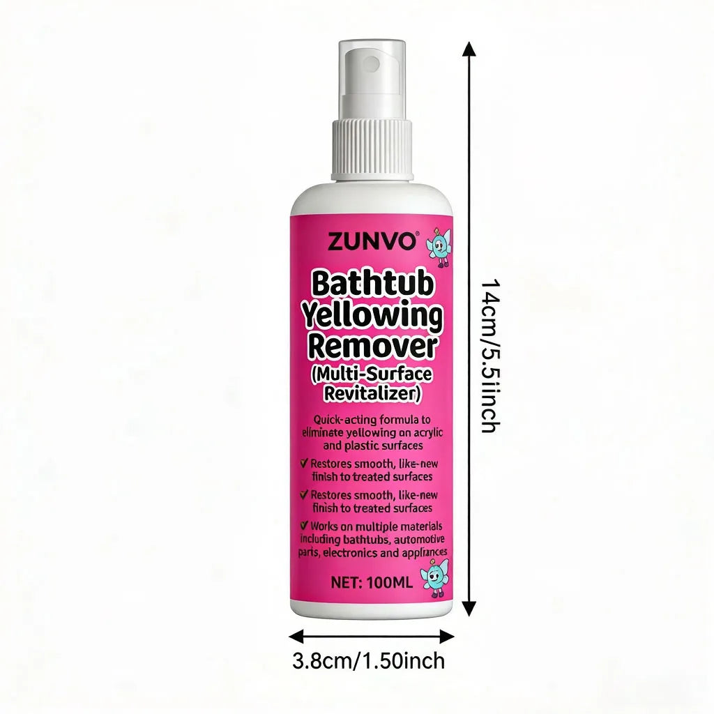 Bathtub Yellowing Remover Spray – Acrylic & Plastic Cleaner Surface Cleaner Spray QXL
