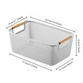 Hollow Plastic Storage Basket | Kitchen, Bathroom & Bedside Storage Basket QXL Gray