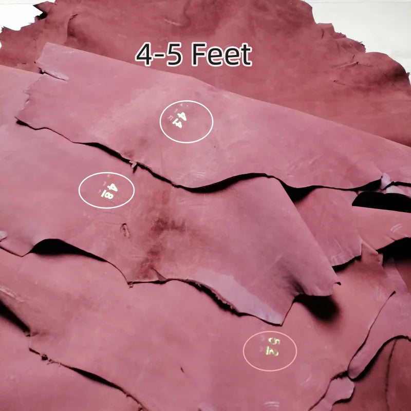 Brick Red First Layer Sheepskin Leather 0.8–1mm | DIY Craft Genuine Leather Fabric QXL