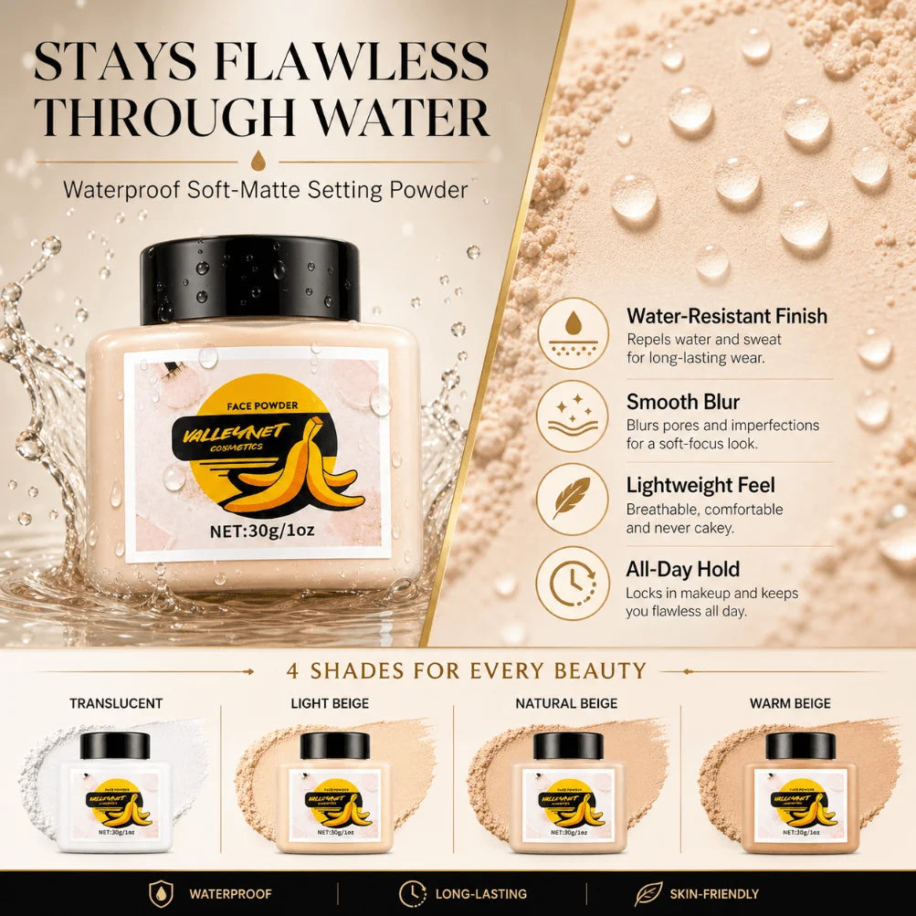 Matte Face Setting Loose Powder | Oil Control, 4 Shades Face Setting Powder QXL