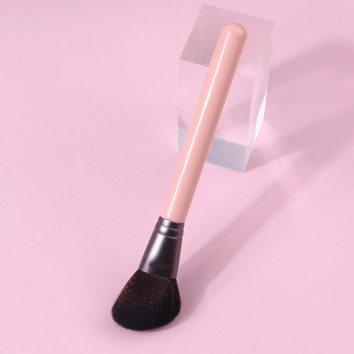 KOSSHOW Pink Blush & Contour Brush | Wooden Handle Makeup Blush Makeup Brush QXL