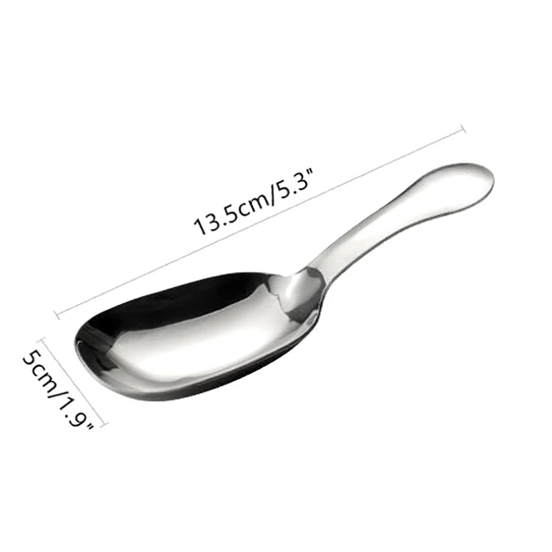 Stainless Steel Long Handle Stirring Spoon – Dessert & Soup Kitchen Spoon QXL 1PCS