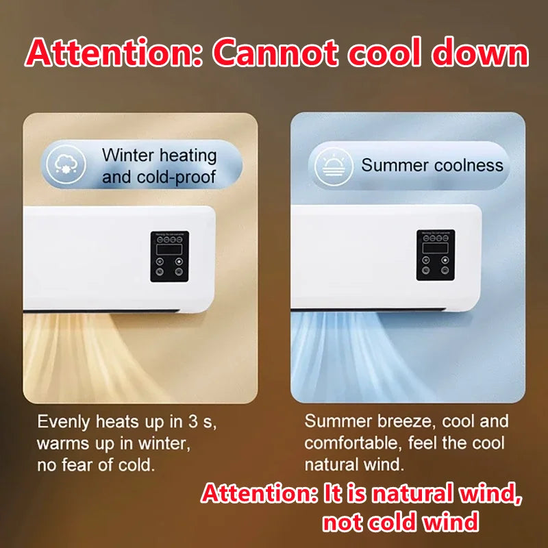 Dreamburgh 1500W Wall-Mount Fan Heater | Split Design Wall Mount Fan Heater QXL