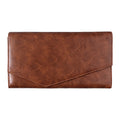 KOSSHOW Brown PU Makeup Brush Bag | Foldable Travel Organizer Makeup Brush Bag QXL Brown
