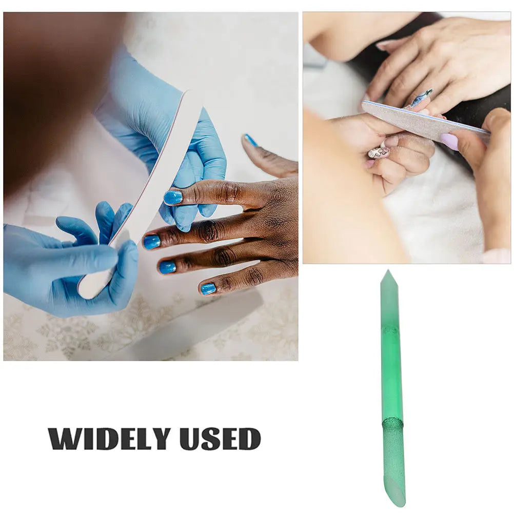 2-Pack Nano Glass Nail File & Buffer | Dual-Ended Manicure Glass Nail File Set QXL
