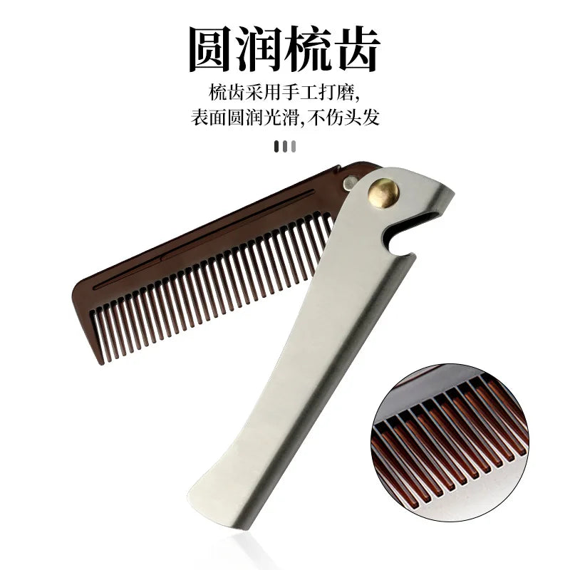 Foldable Pocket Comb for Hair, Beard & Moustache | Men & Women Folding Pocket Comb QXL