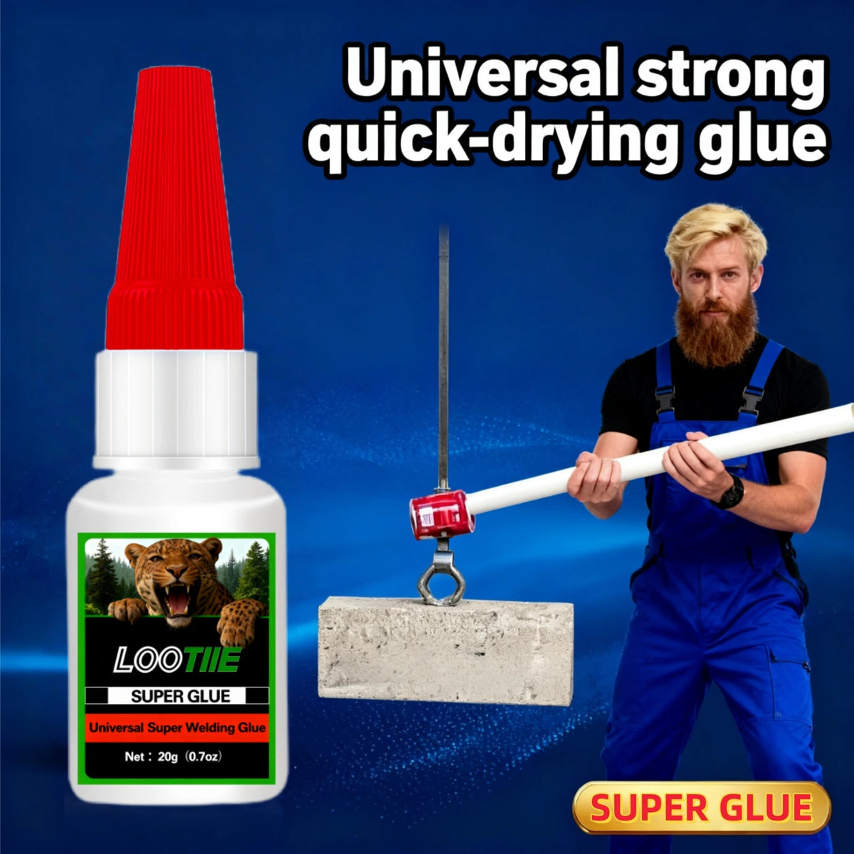 4×20g Waterproof Strong Glue – Shoes, Metal, Leather & More Multi-Purpose Adhesive QXL