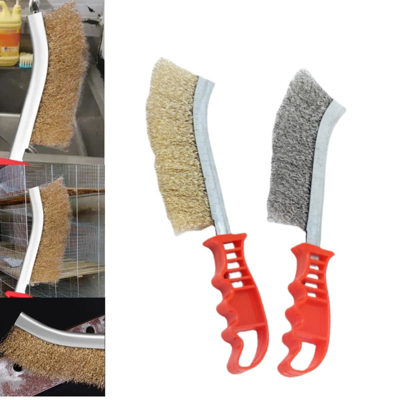 Wire Brush Brass & Stainless Steel | Rust Removal & Cleaning Wire Cleaning Brush QXL