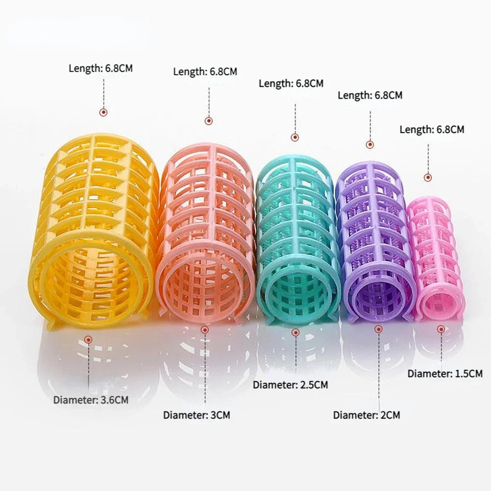 Heatless Hair Curler Rollers Set | 5 Sizes Perm Rods Heatless Hair Rollers QXL