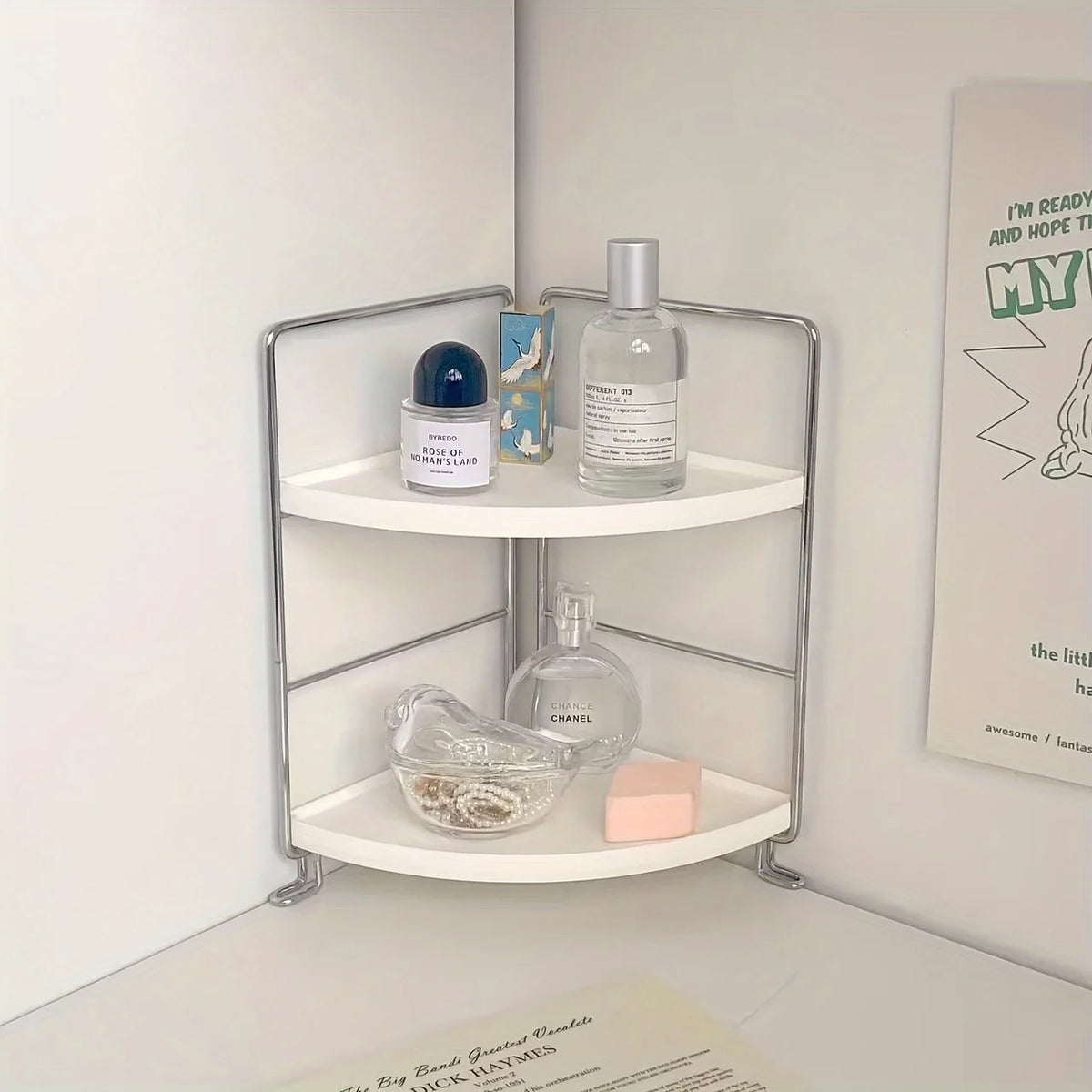 Multi-Layer Corner Storage Organizer | Bathroom Vanity Rack Corner Storage Organizer QXL