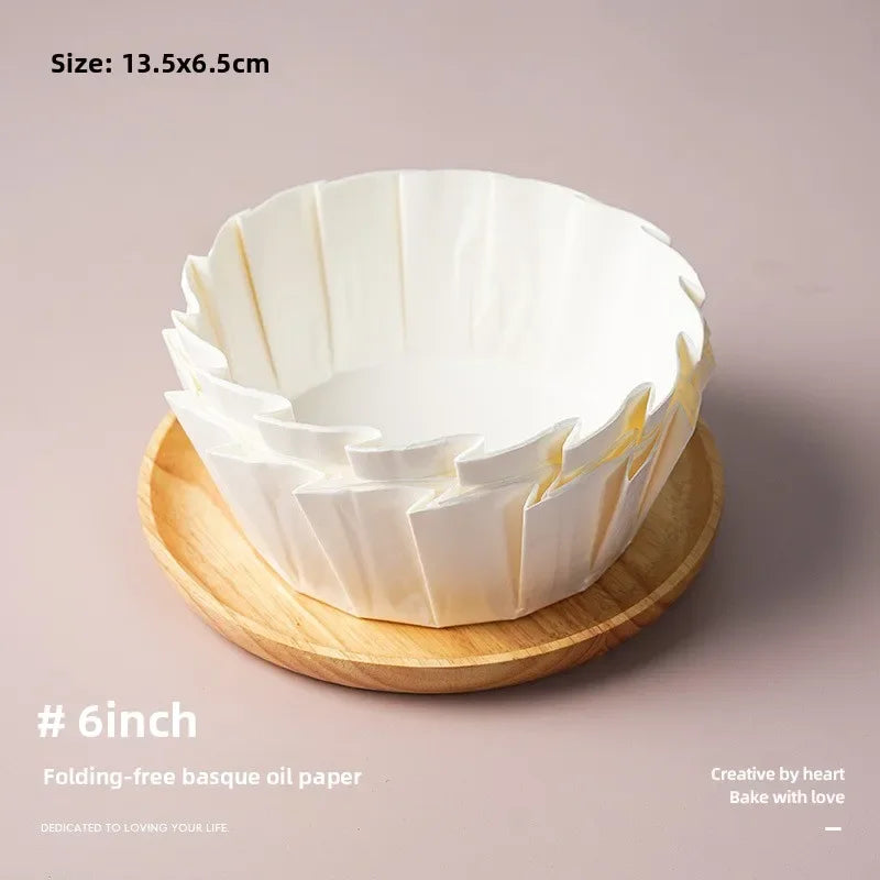 Disposable Parchment Cake Mold Cups | Cheesecake Baking Liners Cake Baking Molds QXL 6 LNCH 100PCS